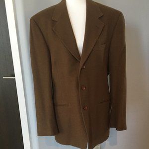 Vintage Perry Ellis Camel Hair Tan Sport Coat 40R
